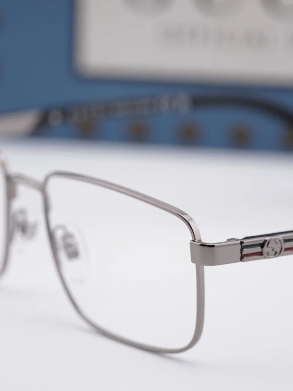 Gucci GG1291O 001 Rectangle Eyeglasses - Ruthenium 55mm